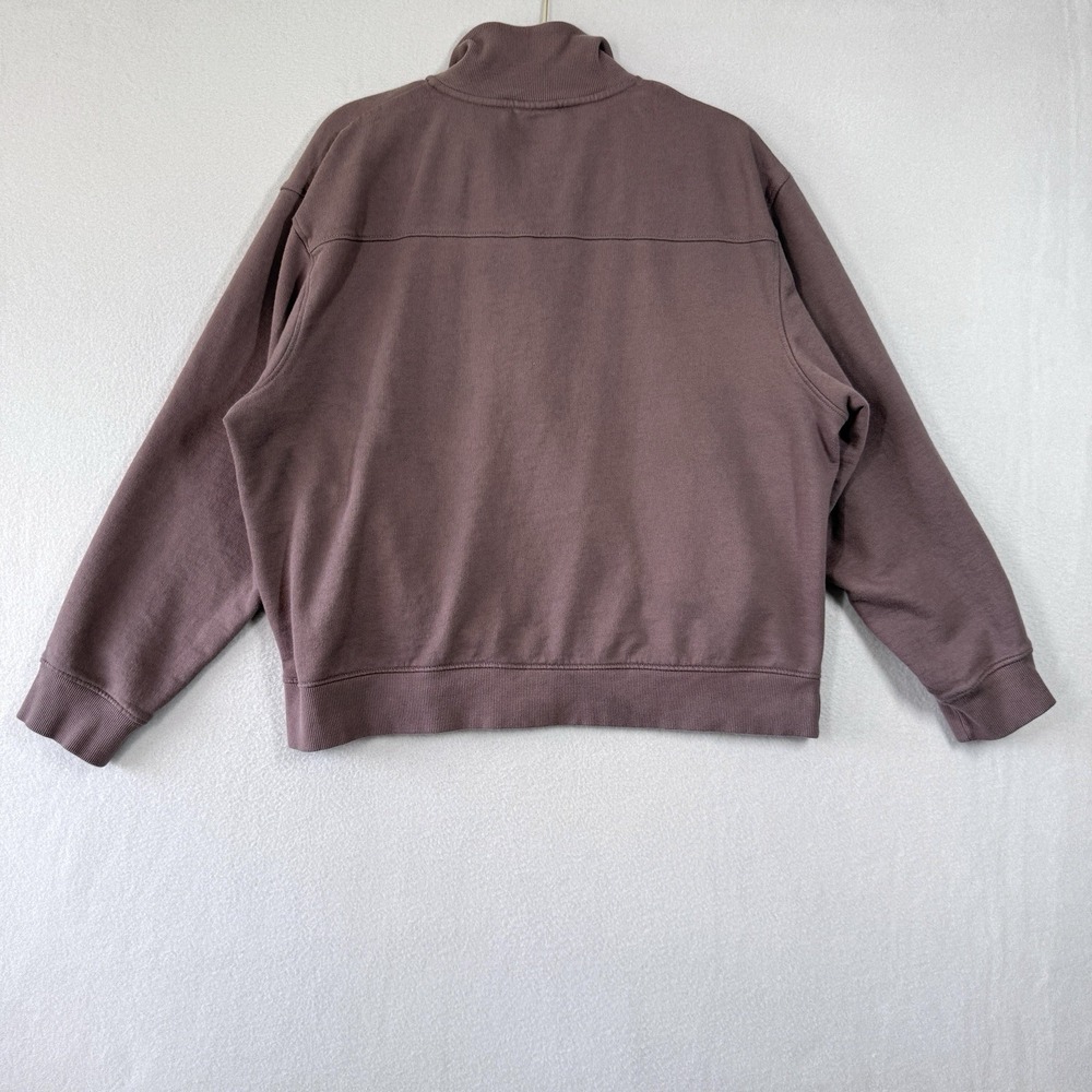 PACT Sweatshirt Women XL Organic Cotton Quarter 1/4 Zip Relaxed Pullover Pockets - Picture 7 of 13